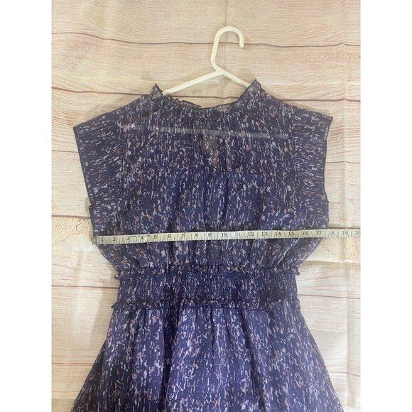 Simply Vera Vera Wang Women's Purple Floral Chiffon Maxi Dress - Medium - Picture 6 of 13